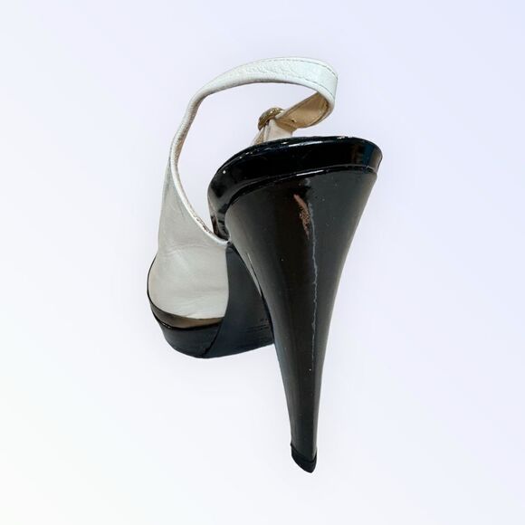Yves Saint Laurent Leather Slingback Heels 38 - Picture 6 of 10